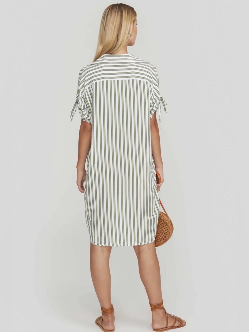 Faithfull the Brand Porte Shirt Dress Almeria Stripe Size 2 - Picture 3 of 11